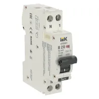 Дифавтомат IEK ARMAT 2P 20А (B) 6 кА, (A), AR-B06S-1N-B20A030