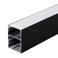 Arlight Профиль ARH-LINE-6085-2000 BLACK с отсеком для блока питания (до 44х46 мм) (кратно 2)