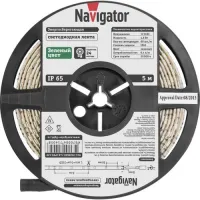 Светодиодная лента Navigator IP65 12V 4,8Вт/м зелёный NLS-3528G60 СД (5м), 71405