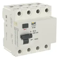 УЗО IEK ARMAT 4P 40А, 300 мА (AC), AR-R10N-4-040C300