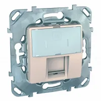 Розетка компьютерная 1xRJ45 Cat.5 Schneider Electric UNICA, бежевый, MGU5.421.25ZD