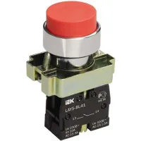 Кнопка управления IEK, LAY5-BL41, без подсветки, 1з, ИЭК, красная BBT70-BL-K05