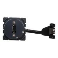 Розетка HDMI Legrand CELIANE, скрытый монтаж, антрацит, 067377