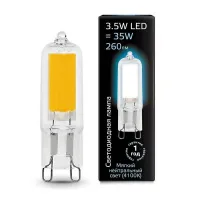 Лампа светодиодная LED капсула Gauss G9 AC220-240В 3.5Вт 4100К, 107809203