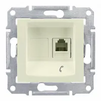 Розетка телефонная 1xRJ11 Schneider Electric SEDNA, бежевый, SDN4101147