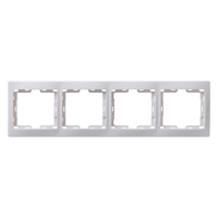 РВ-4-КБ Рамка 4местн. верт. КВАРТА (белый)