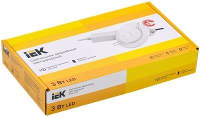 IEK ДПА-130, 140х140х20  IP20  3ч непостоянный