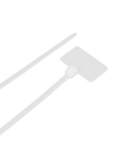 Хомут (стяжка)  с площадкой ХП1  3.0 х 150  бел.  (100шт)  IEK UHH61-3-150-100