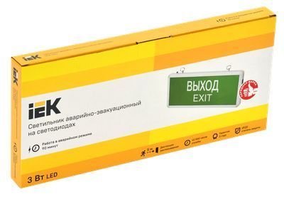 IEK ССА1001 ВЫХОД-EXIT 363х23х152 IP20 односторонний, 3Вт, 1,5ч.постоянный