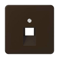Накладка 1-ая компьютерной/телефонной RJ45/RJ11 розетки наклонная Jung CD Коричневый