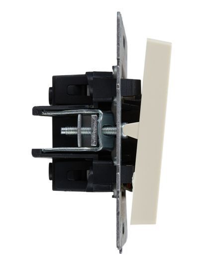 BRITE Выключатель двухклавишный с индикацией 10А ВС10-2-1-БрКр бежевый IEK