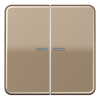 Клавиша 2-ая для двухклавишного выключателя/кнопки с подсветкой Jung CD Золотая бронза