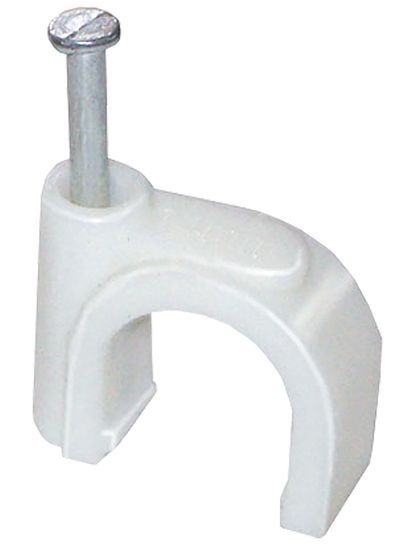 Скоба крепежная d10 (100шт в уп-ке) круглая пластиковая IEK