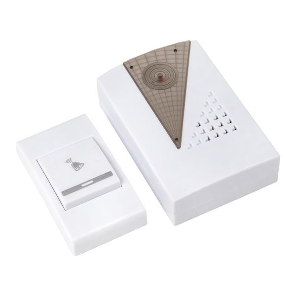 Звонок беспр. на батарейках 004 (бел.-сер. 36 мелод. с индик. 2x1,5В АA дист. 80м.) EKF Basic