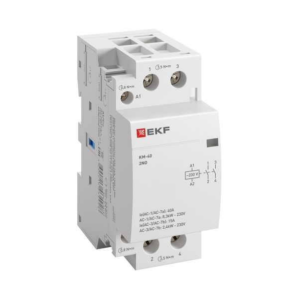 Контактор модульный КМ 40А 2NO 230В АС (2 мод.) PROXIMA EKF