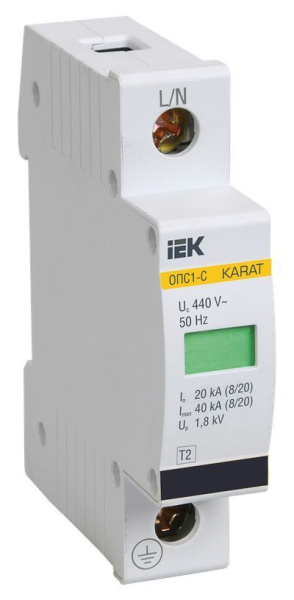 Огран. имп. перенапр.  1П  400B  20-40кА  IEK  ОПС1-С
