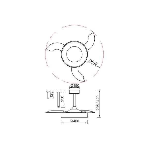 Люстра-вентилятор Mantra NISEKO FAN S 9092