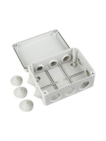 Коробка расп. ОП 150х110х70 IP44 10 гермовводов RAL7035 КМ41241 IEK UKO10-150-110-070-K41-44