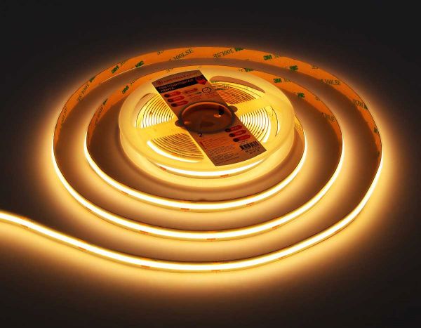 Светодиодная лента Ambrella Light GS4751 COB 528Led/14W m/ 24V IP20 3000K/ 5m*10mm*2mm (2 конт.) GS4751