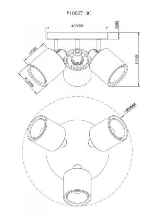 Спот Moderli Room V10627-3C