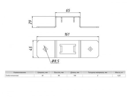 Скоба кабельная К1157 (2 мм) EKF